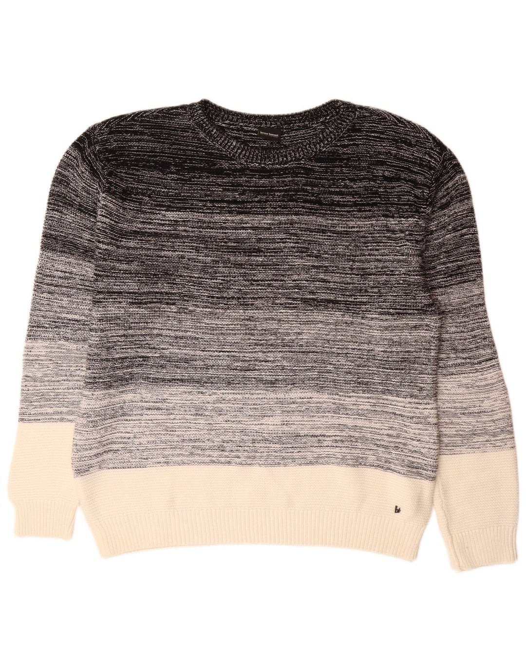 Bruno Banani Męski sweter z dekoltem w łódkę, duży, wielobarwny nakrapiany