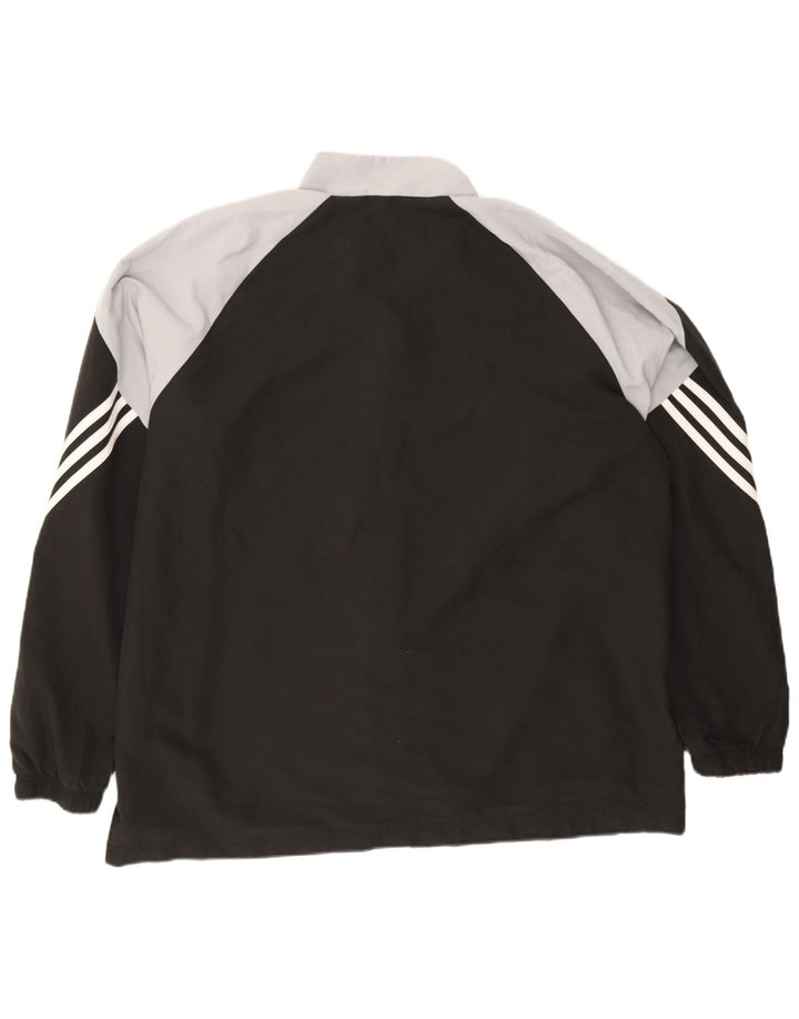 Adidas Męska bluza dresowa Top 2XL Czarna, poliester z blokami kolorów, sport