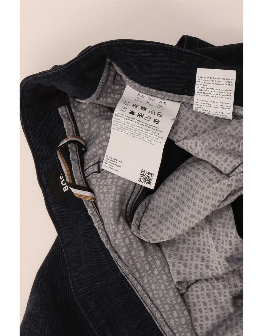 Męskie jeansy slim fit Hugo Boss W31 L32 Granatowy Lyocell