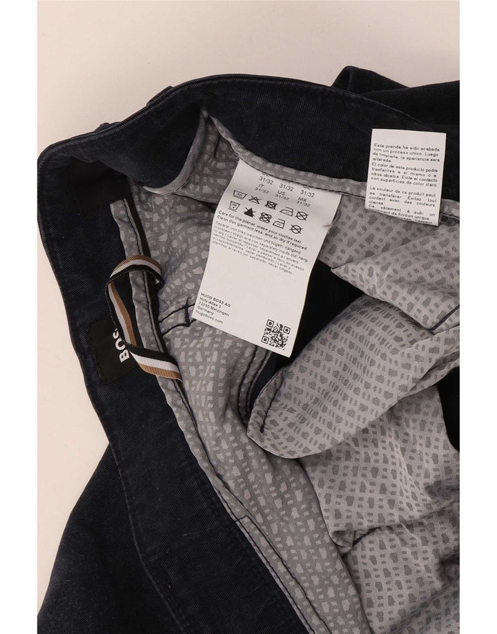 Męskie jeansy slim fit Hugo Boss W31 L32 Granatowy Lyocell