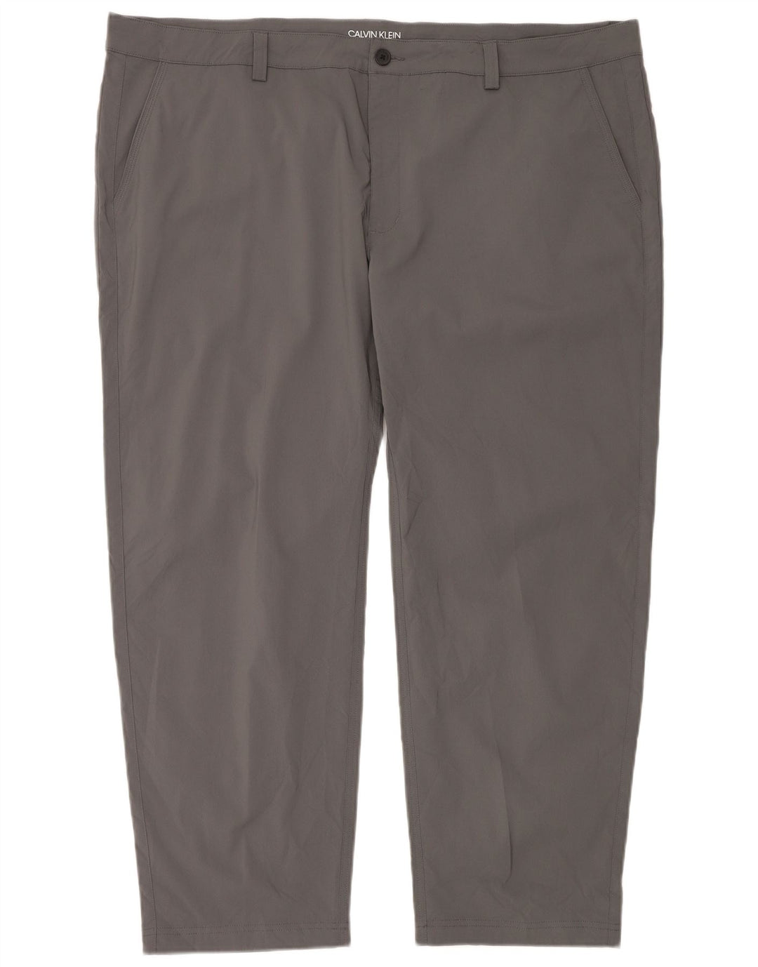 Męskie spodnie chino do golfa Calvin Klein W46 L29 Szary poliester