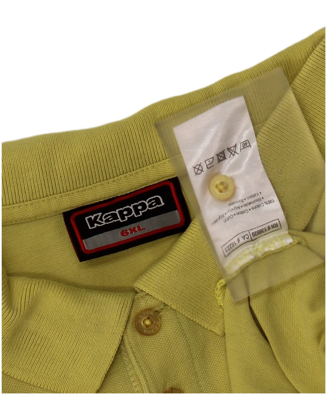 Męska koszulka polo KAPPA 6XL, żółta, bawełniana
