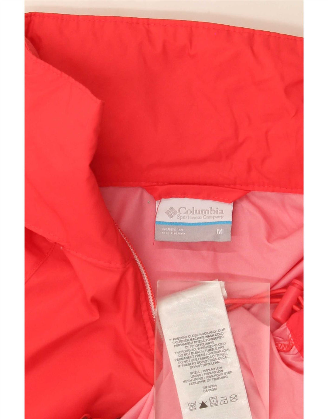Damska kurtka przeciwdeszczowa Columbia UK 14 Średni czerwony nylon