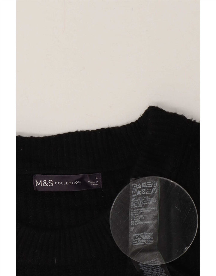 Marks & Spencer Damski podkoszulek bez rękawów UK 16, duży, czarny poliester