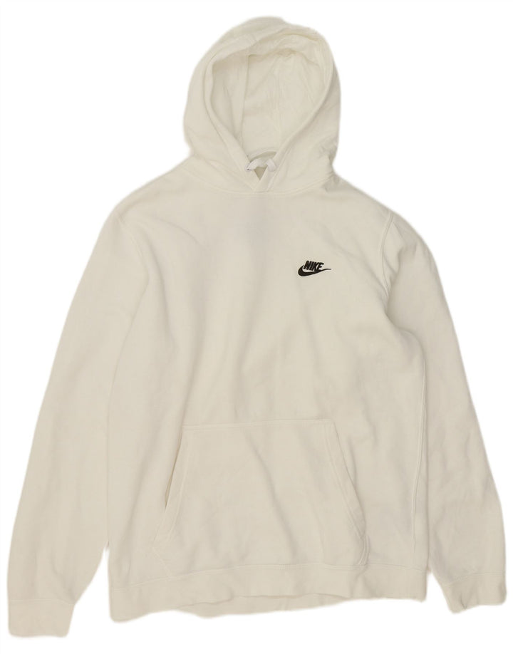 Męski sweter z kapturem Nike, duży, biały, bawełniany