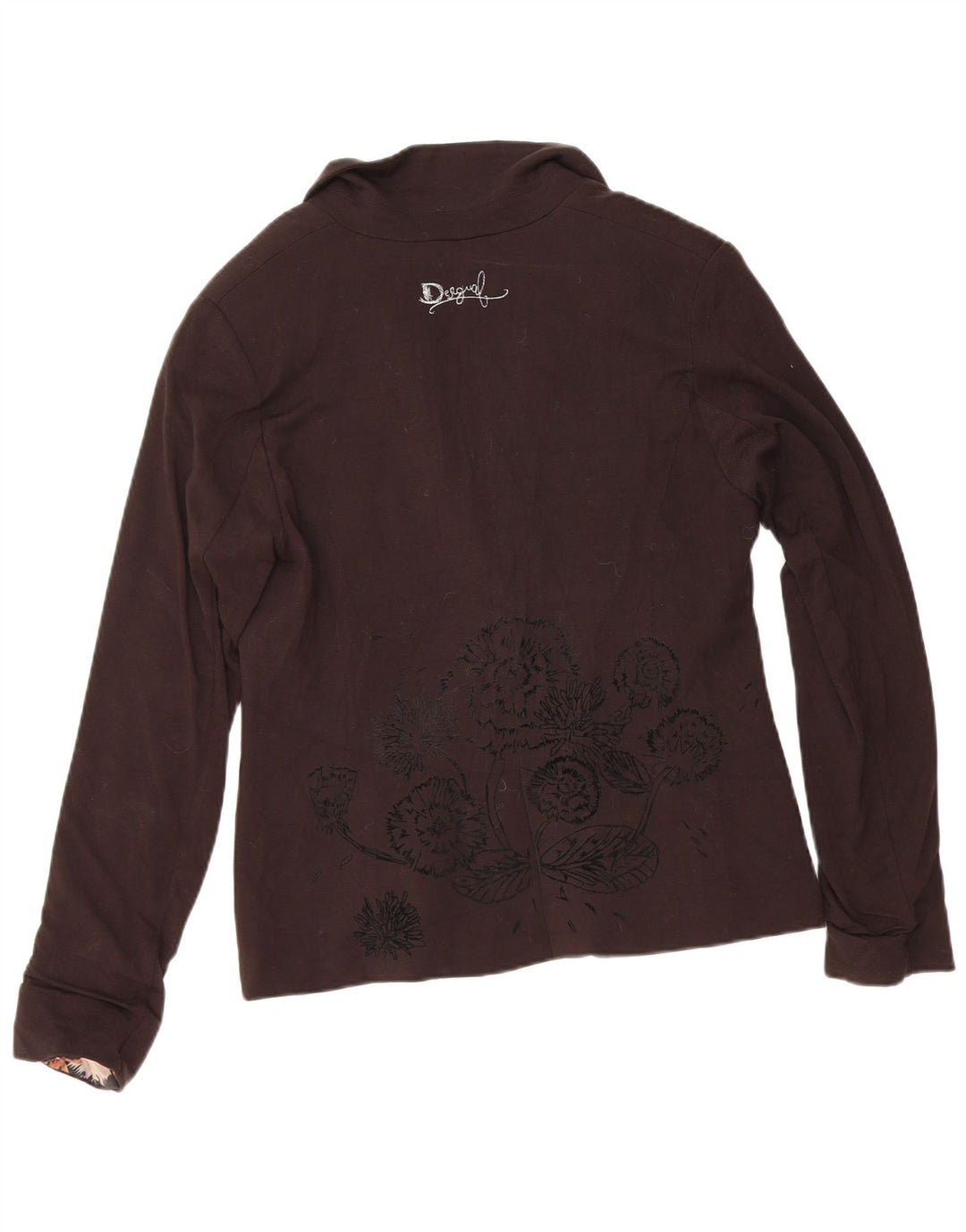 Damska marynarka Desigual zapinana na 1 guzik EU 40, średnia czarna w kwiaty