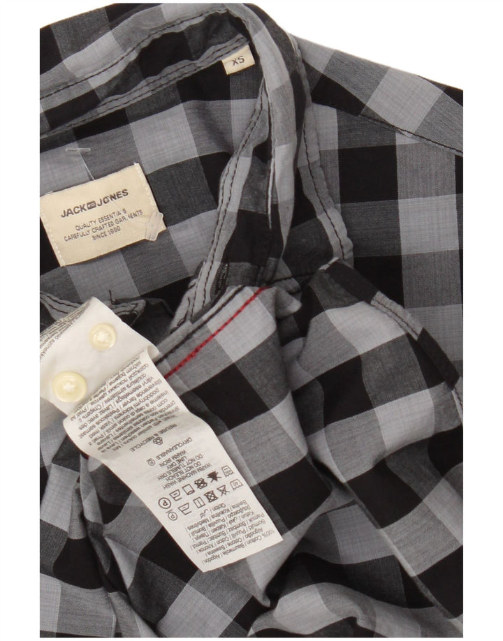 Koszula męska Jack & Jones XS, szara bawełniana kratka