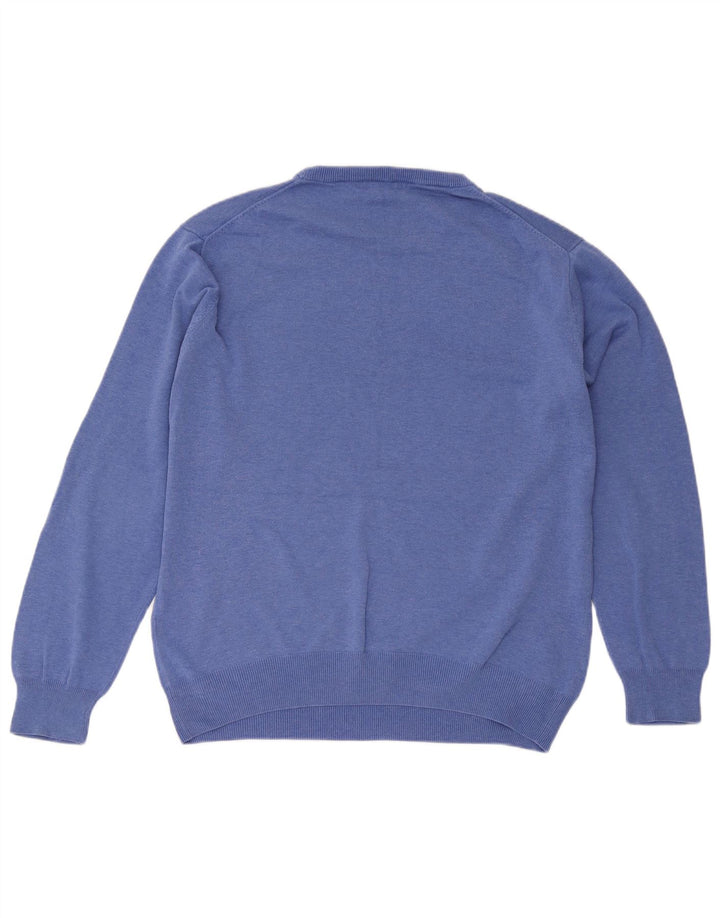 Męski sweter z okrągłym dekoltem Gant XL, niebieski, bawełniany