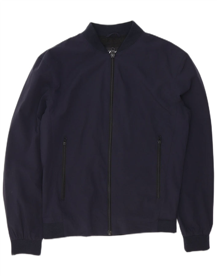 Męska kurtka bomberka Zara UK 38 Średni granatowy nylon