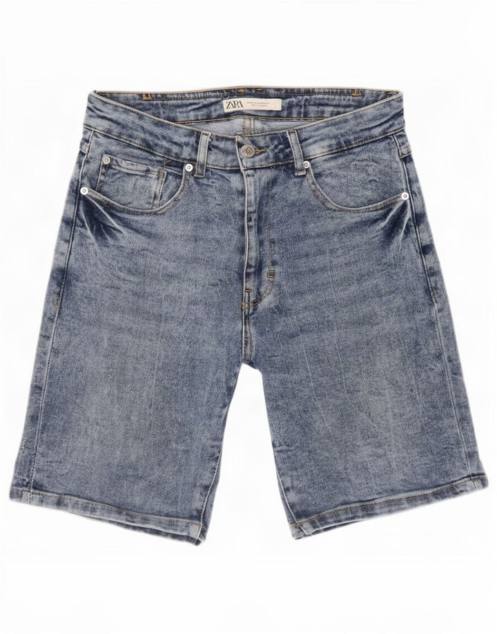Męskie spodenki jeansowe Zara EU 38 Small W30 Niebieskie