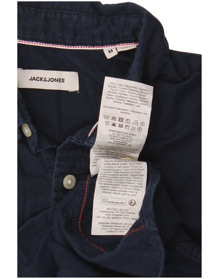Koszula męska Jack & Jones, średnia, granatowa, bawełniana