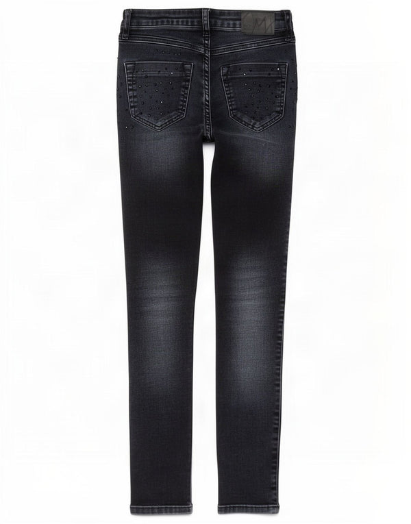 Zara Womens Skinny Jeans EU 36 XS W26 L28 Navy Blue Spotted Cotton
