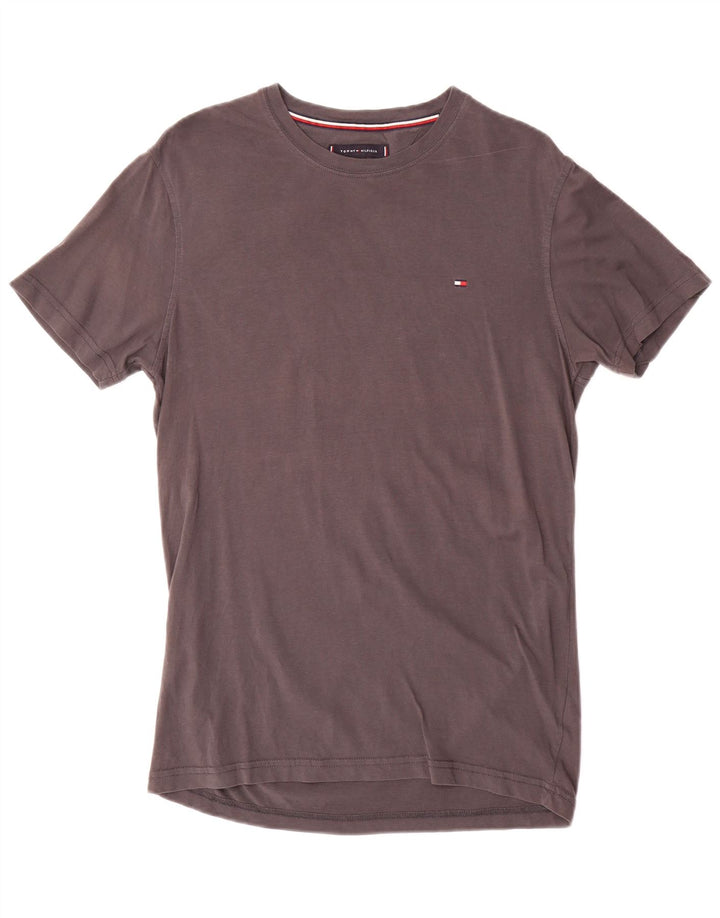 T-shirt męski Tommy Hilfiger, mały, szary, bawełniany