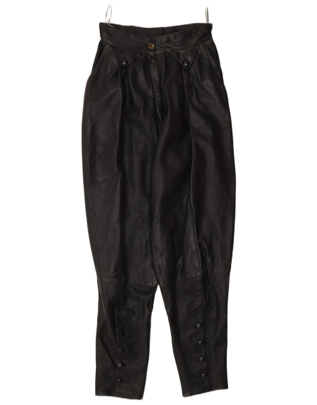 Vintage damskie spodnie z wysokim stanem EU 36 Small W26 L30 czarne