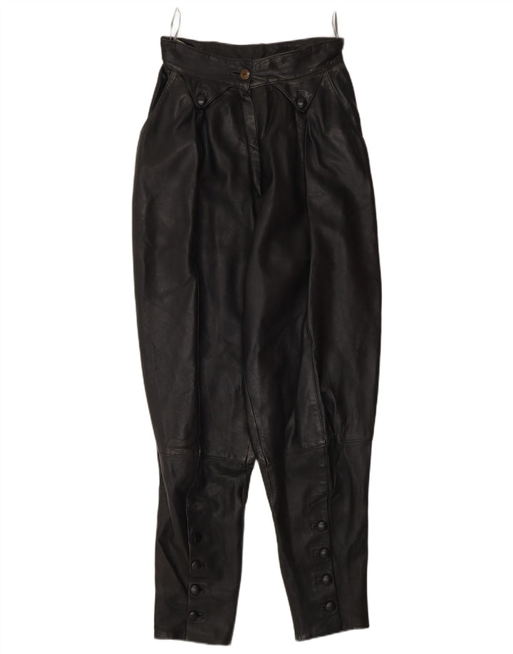 Vintage damskie spodnie z wysokim stanem EU 36 Small W26 L30 czarne