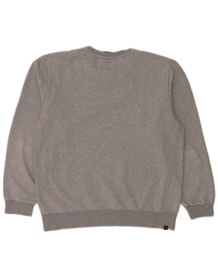 Męska bluza Puma Sweter, duża, szara, nakrapiana bawełna