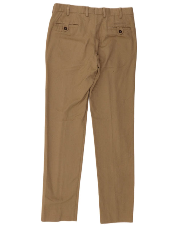 Męskie proste spodnie garniturowe Massimo Dutti EU 40 Medium W31 L33 Beżowa bawełna