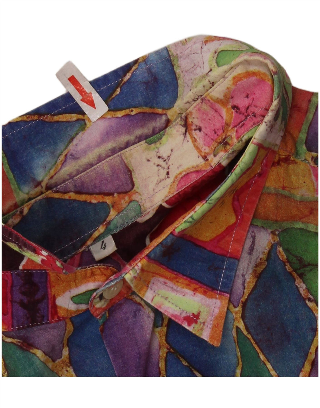 Męska koszula z krótkim rękawem VINTAGE, duża, wielokolorowa, geometryczna