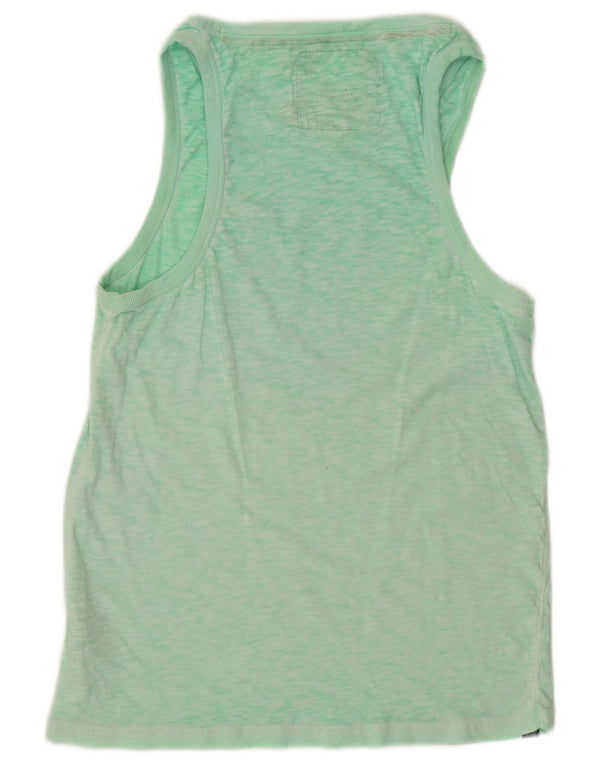 SUPERDRY Mens Vest Top Small Green Cotton