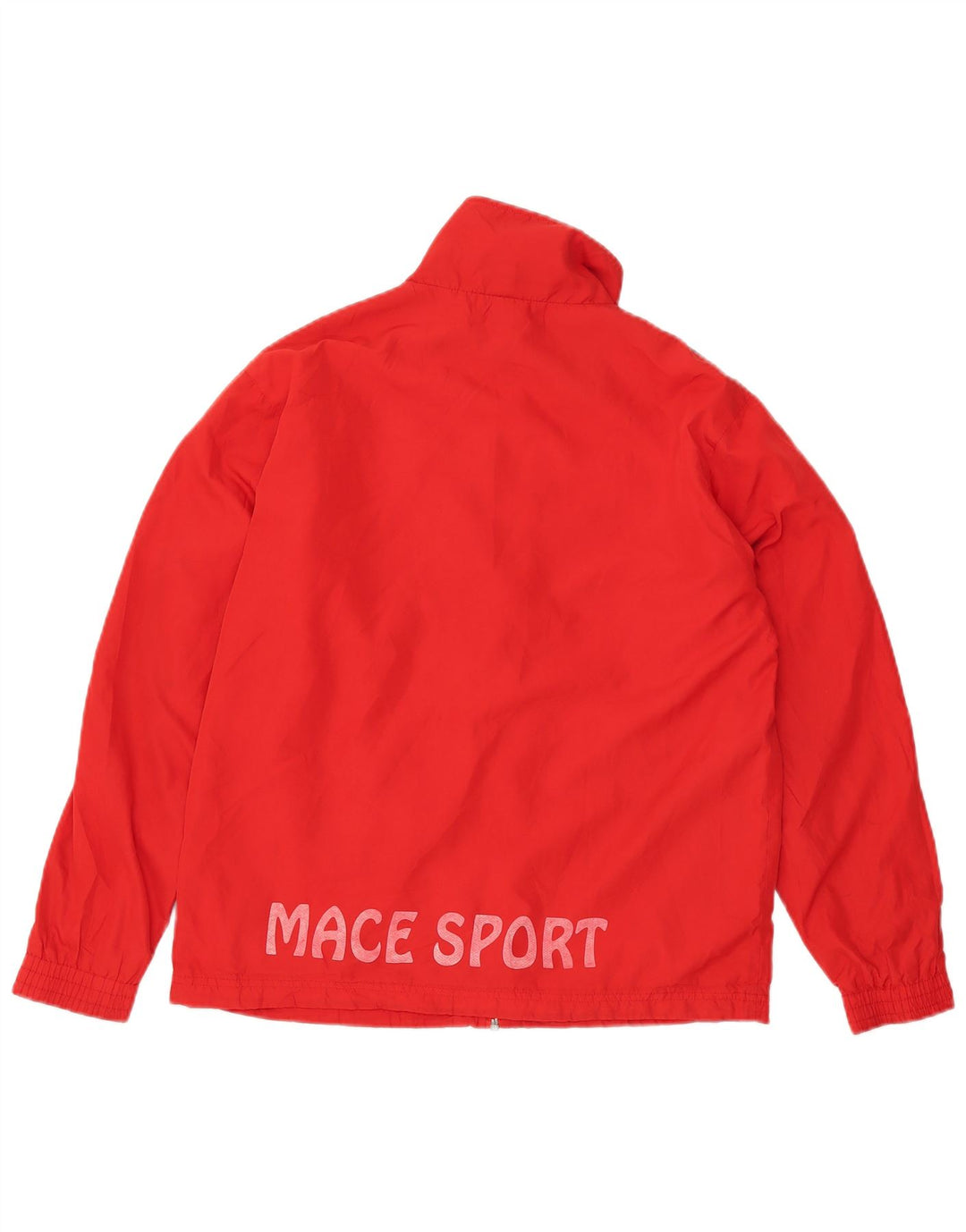 Męska kurtka dresowa Umbro z grafiką, mała, czerwona, poliestrowa z blokami kolorów