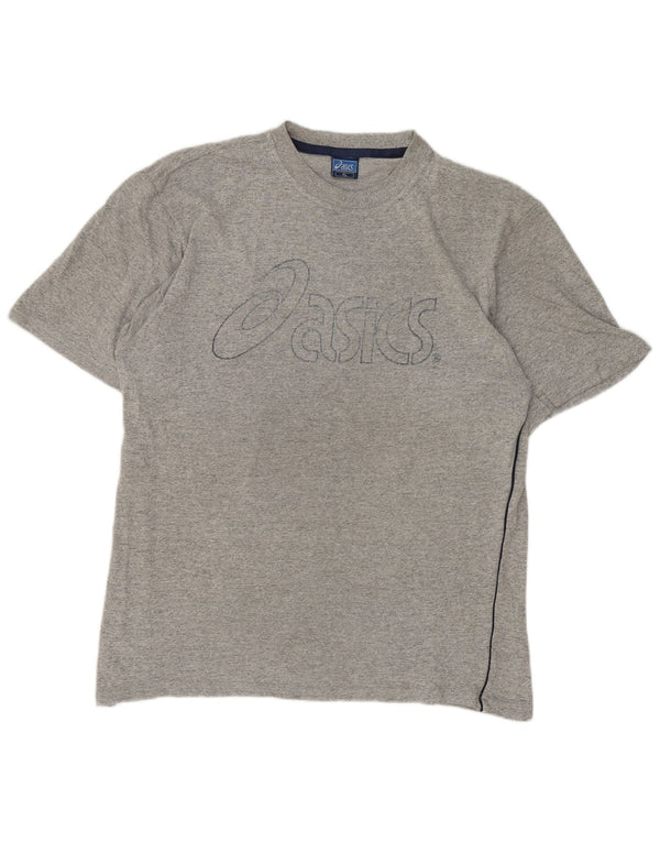 Męska koszulka z grafiką Asics, góra XL, szara, nakrapiana bawełna
