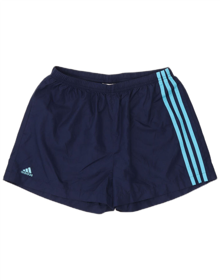 Męskie spodenki sportowe Adidas, średni granatowy poliester