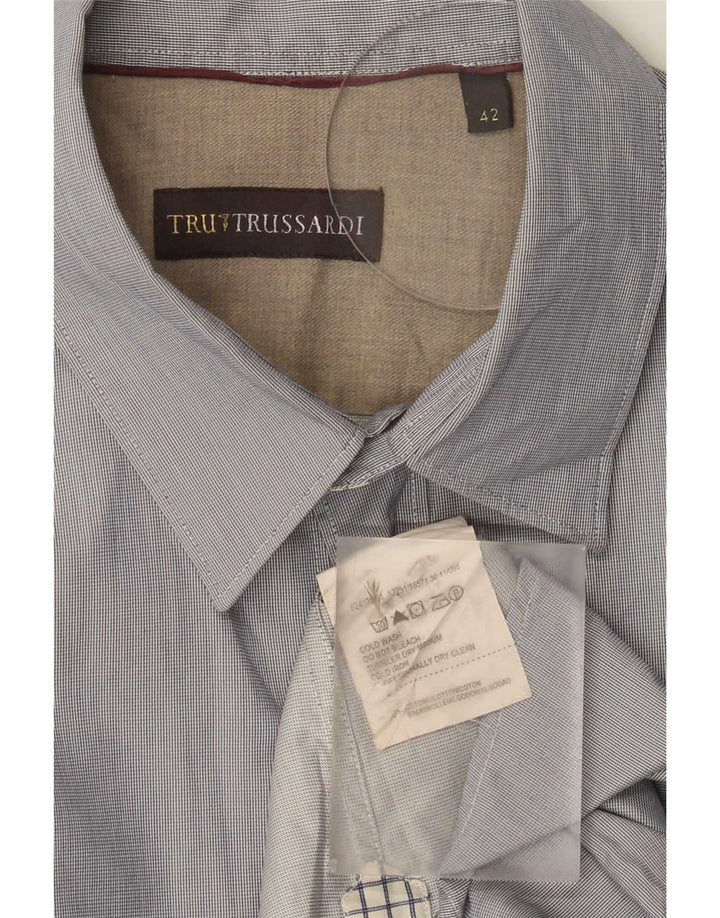 Koszula męska Trussardi rozmiar 42, duża, niebieska, bawełniana