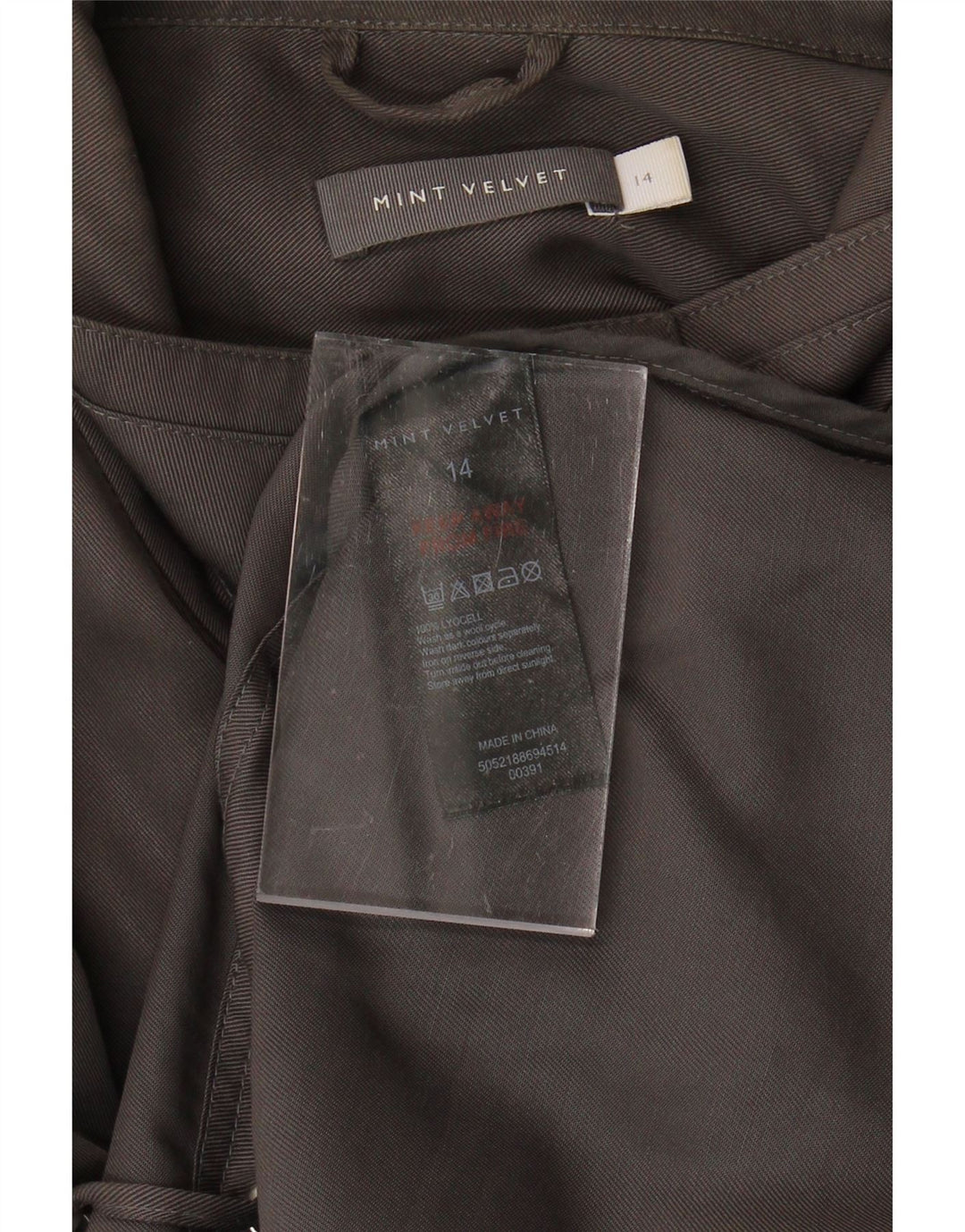 MINT VELVET Womens Military Jacket UK 14 Medium Grey Lyocell