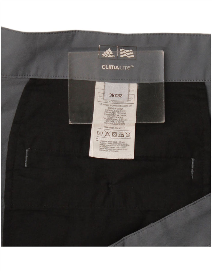 Adidas Męskie Climalite Straight Chino Spodnie W38 L32 Szary Poliester