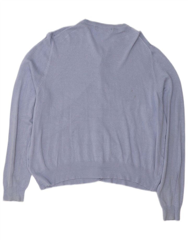 MARKS & SPENCER Damski sweter oversize UK 18 XL, niebieska wiskoza