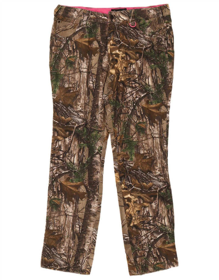 Damskie spodnie turystyczne Realtree US 14 XL W38 L33 Brązowa bawełna kamuflażowa