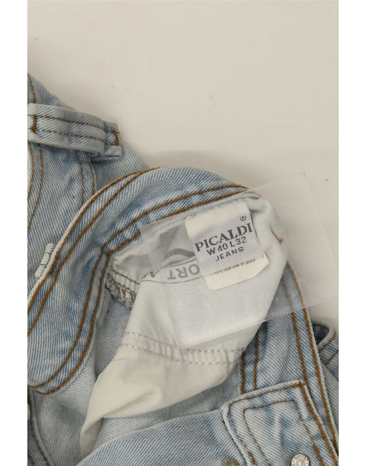 PICALDI Męskie luźne dżinsy W40 L32 Niebieskie bawełniane