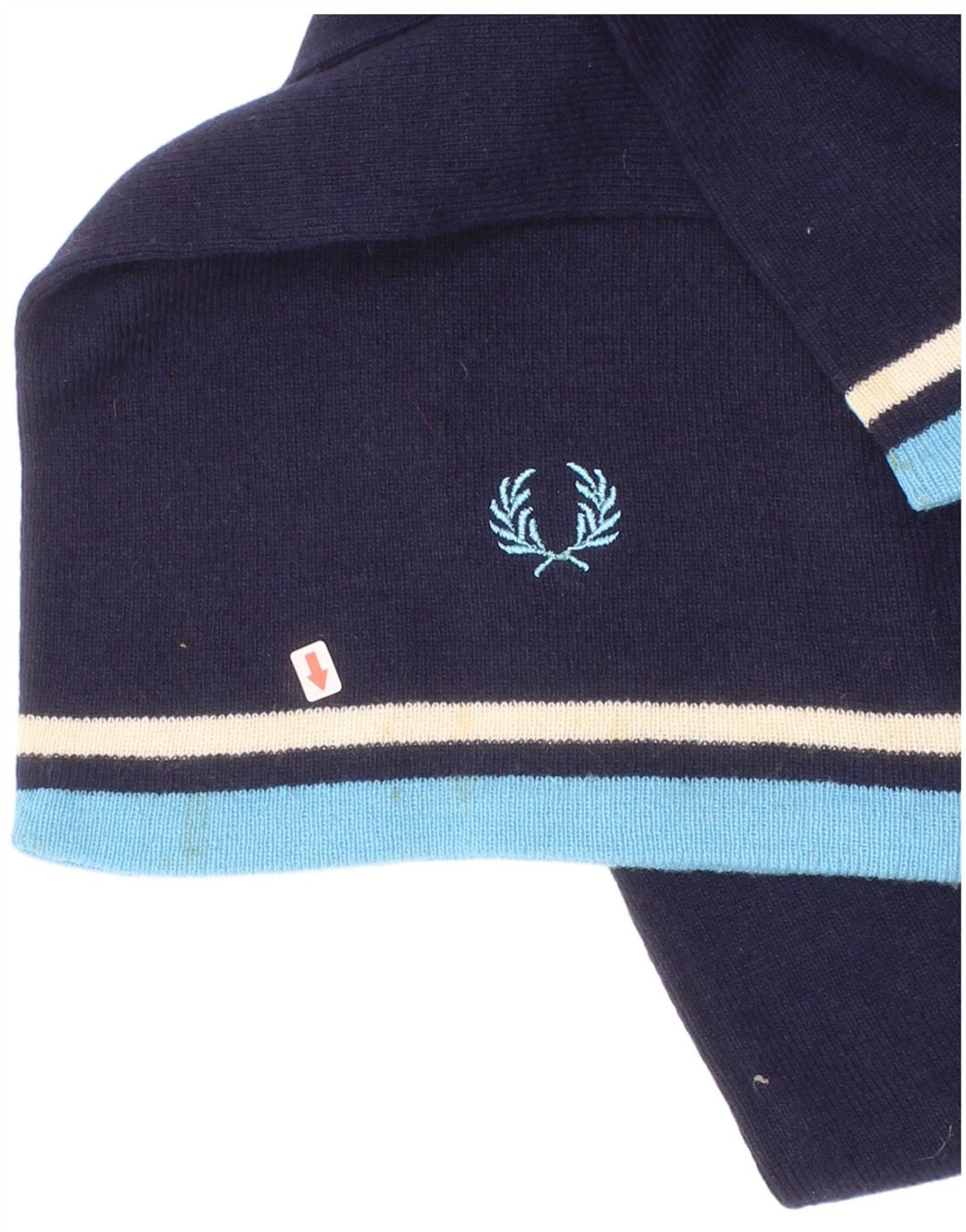 Męski prostokątny szalik Fred Perry, jeden rozmiar, granatowy nylon w paski