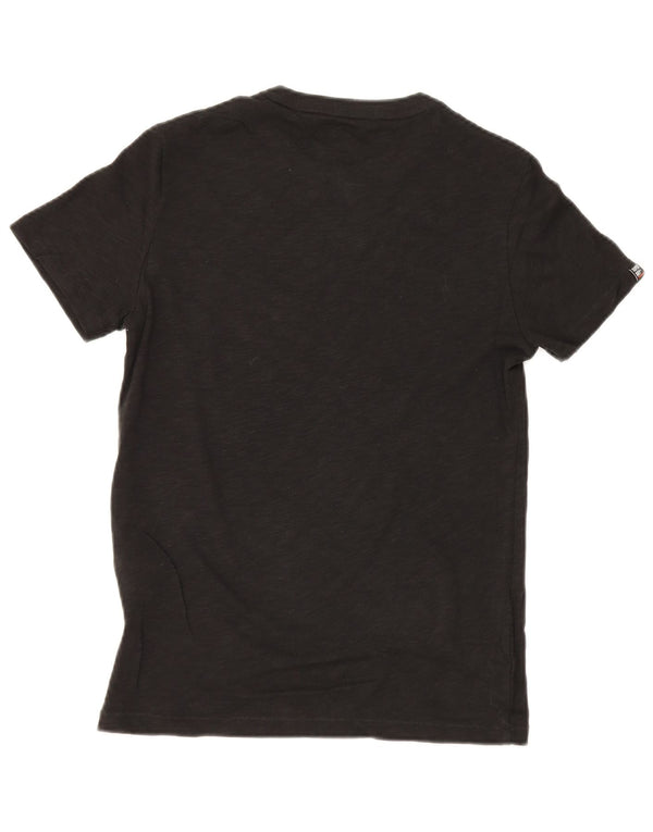 Superdry Mens T-Shirt Top Small Black Colourblock Cotton