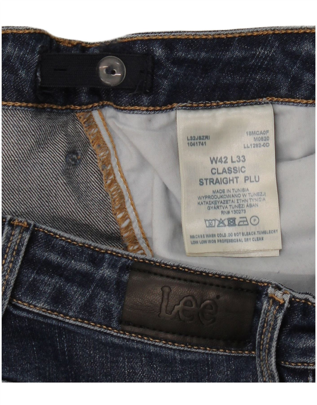 Damskie jeansy Lee Straight W42 L33 Granatowe, bawełniane