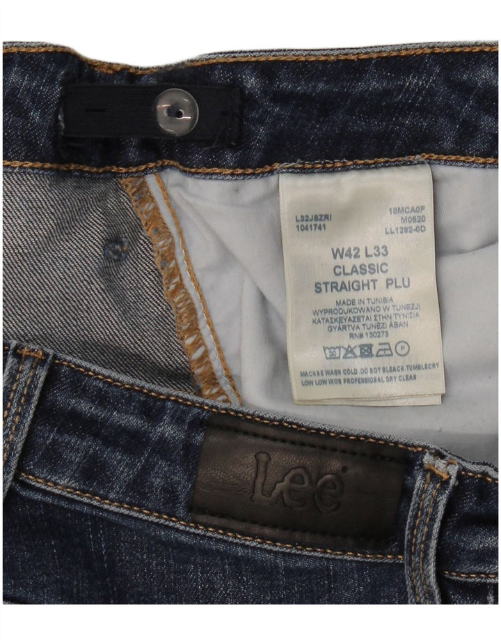 Damskie jeansy Lee Straight W42 L33 Granatowe, bawełniane