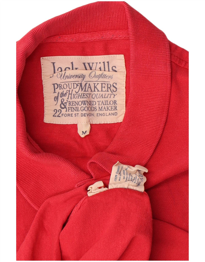Męska koszulka polo Jack Wills, bawełniana, w kolorze średnio czerwonym