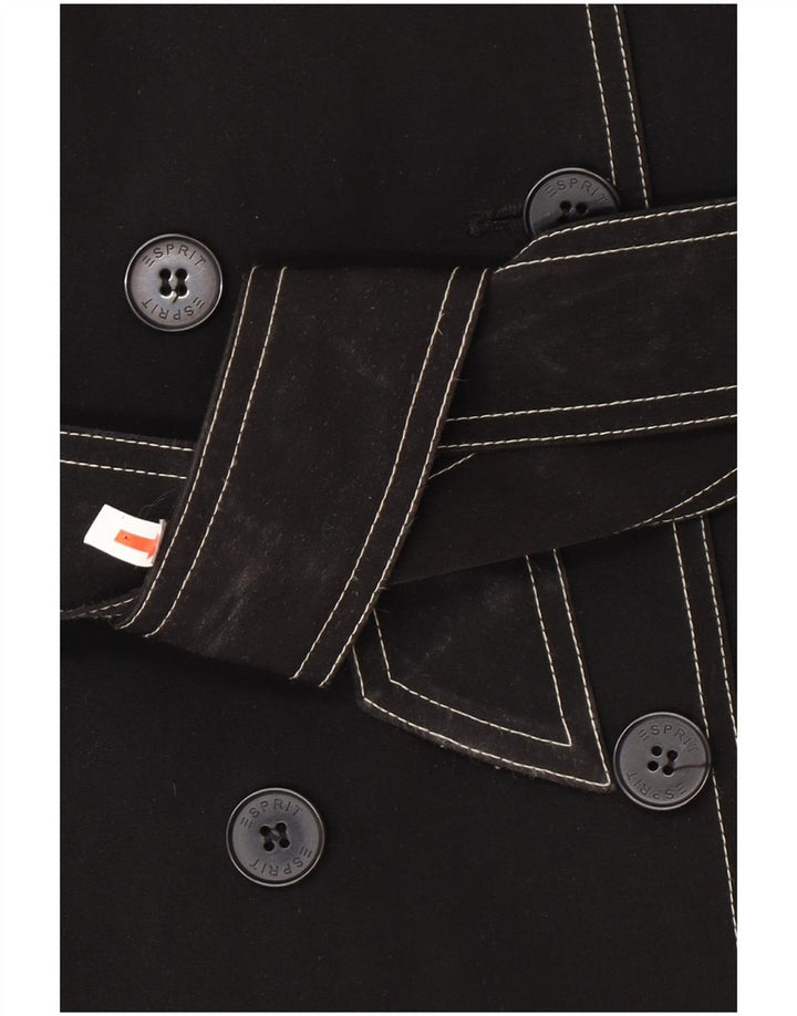 Damski płaszcz Esprit Sherpa Pea UK 18 XL, czarny poliester