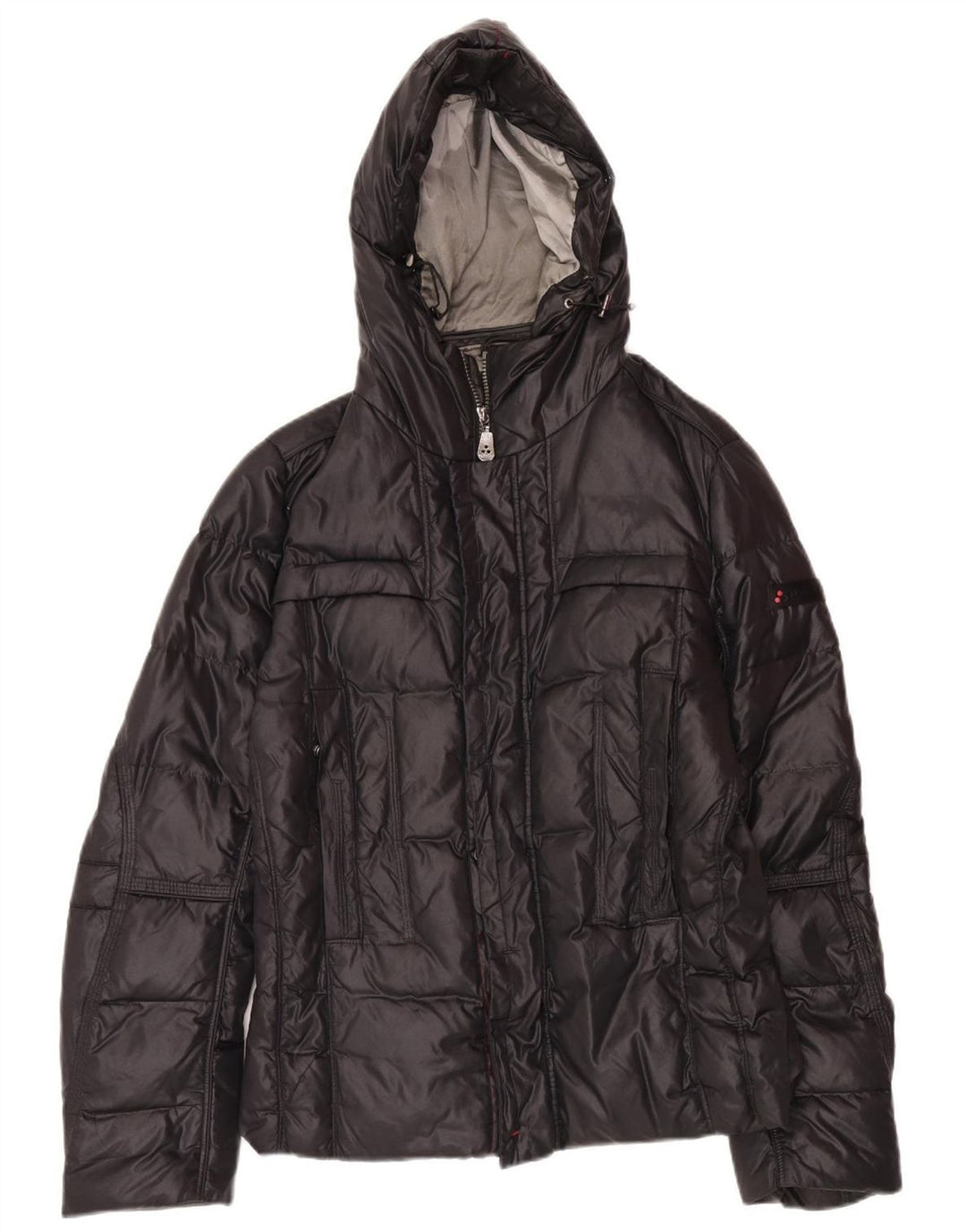 PEUTEREY Girls Hooded Padded Jacket 14-15 Years 2XL Black Polyester