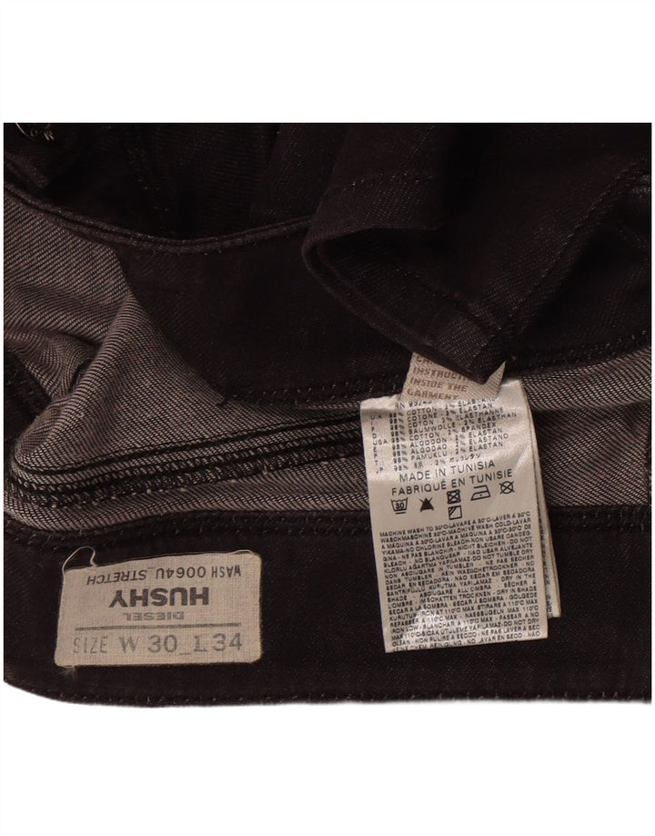 Diesel Damskie Husky Slim Jeans W30 L30 Czarna bawełna