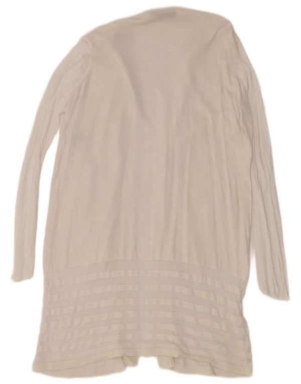 Sweter damski Marks & Spencer Longline Open Cardigan UK 16, duży, biały