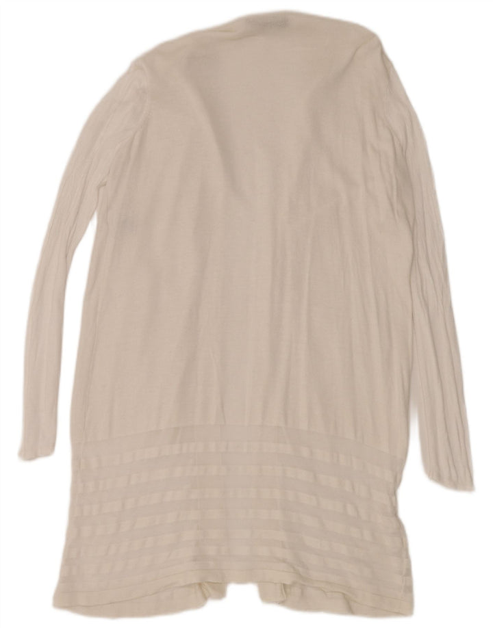 Sweter damski Marks & Spencer Longline Open Cardigan UK 16, duży, biały