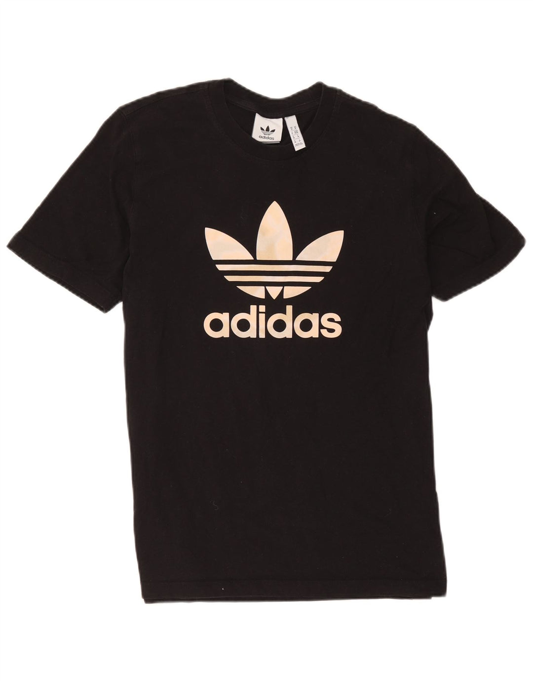 Męska koszulka z grafiką Adidas, średnia, czarna bawełna