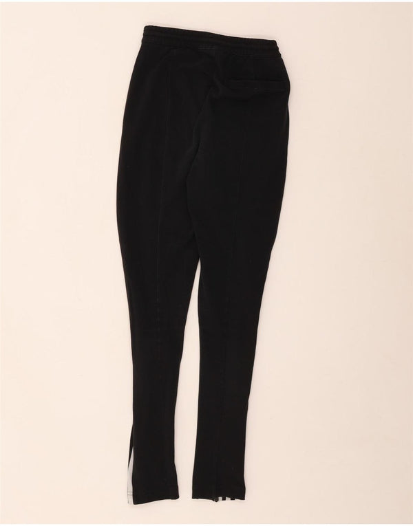 Damskie spodnie dresowe ADIDAS UK 8, małe, czarne, poliestrowe