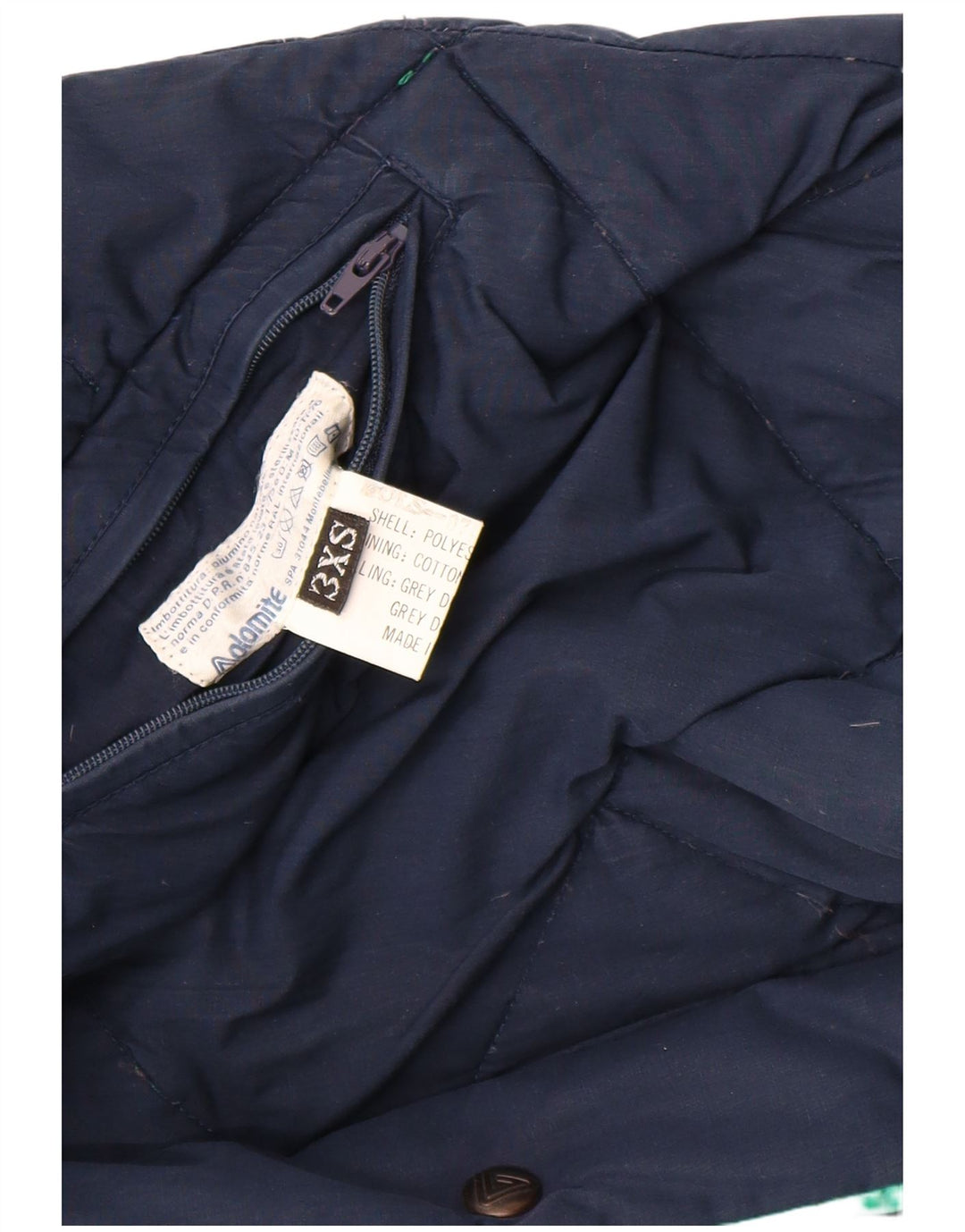 DOLOMITE Mens Hooded Reversible Padded Jacket UK 30 3XS Green Polyester