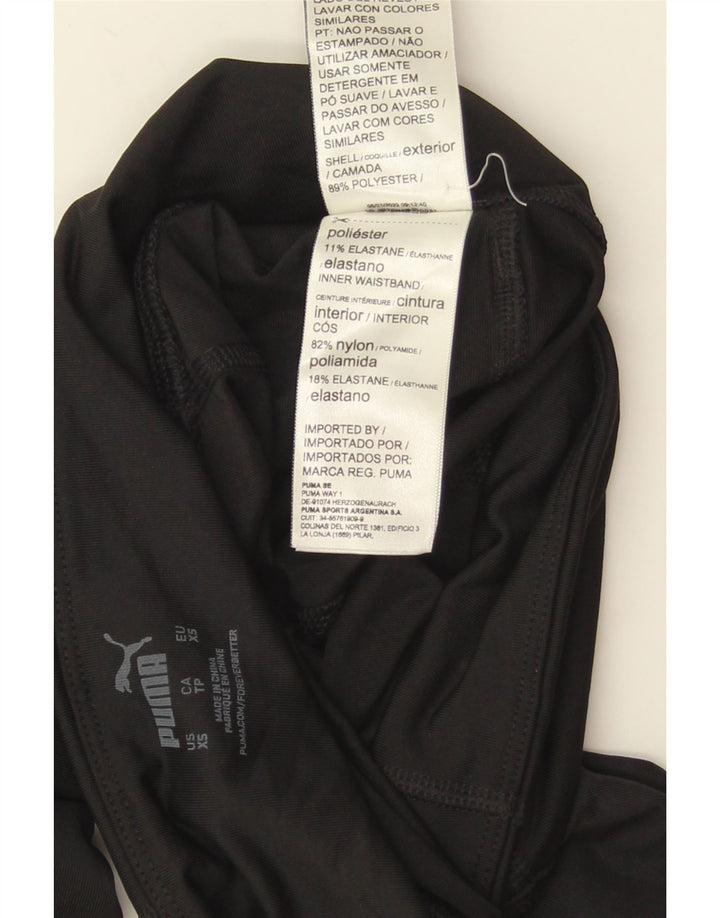 Legginsy damskie Puma UK 4 XS, czarny poliester