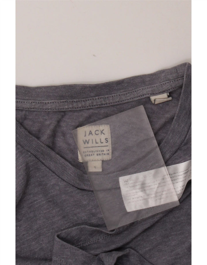T-shirt męski Jack Wills, mały, niebieski, z bawełny w plamki