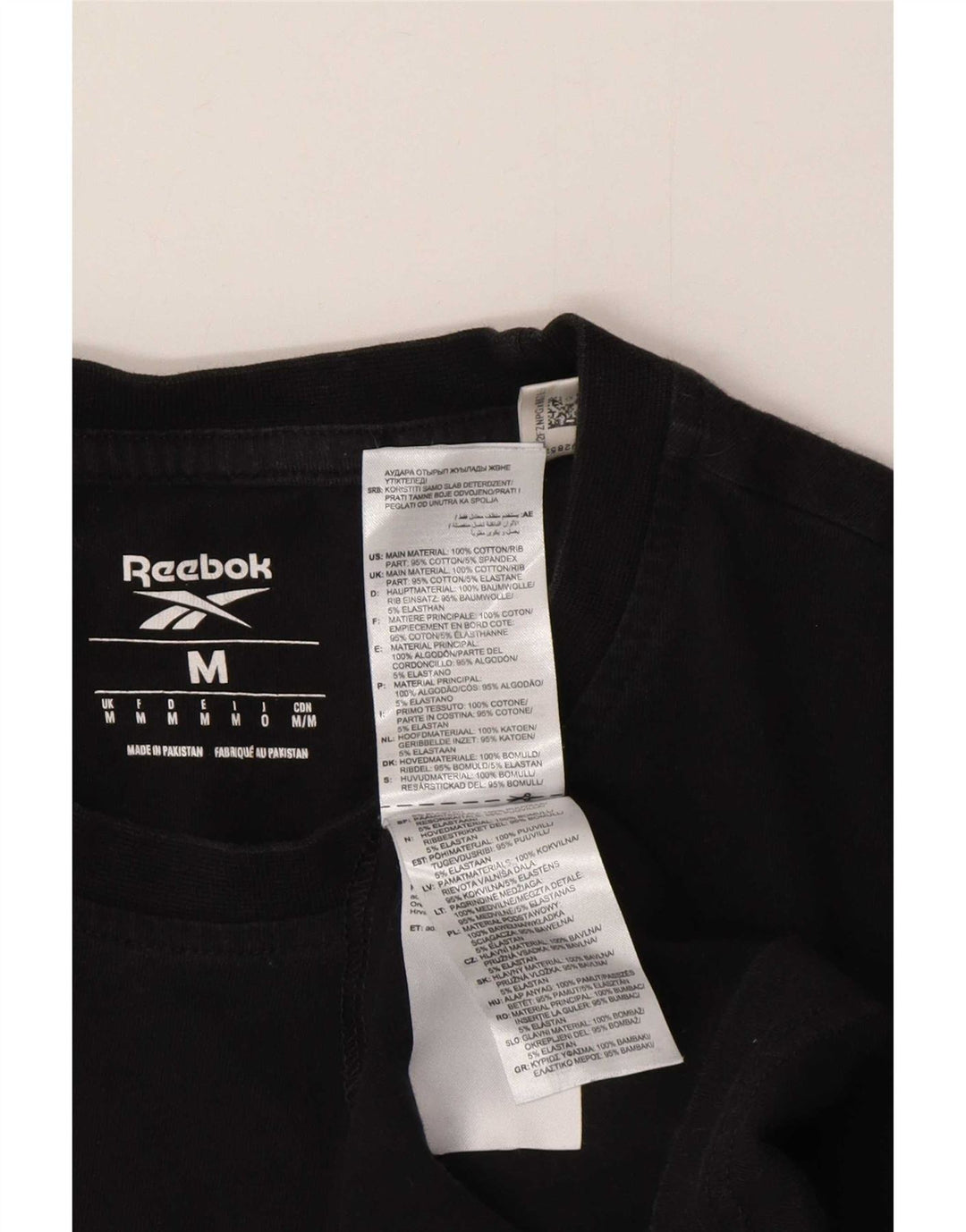 T-shirt męski Reebok Top, średni czarny, bawełniany