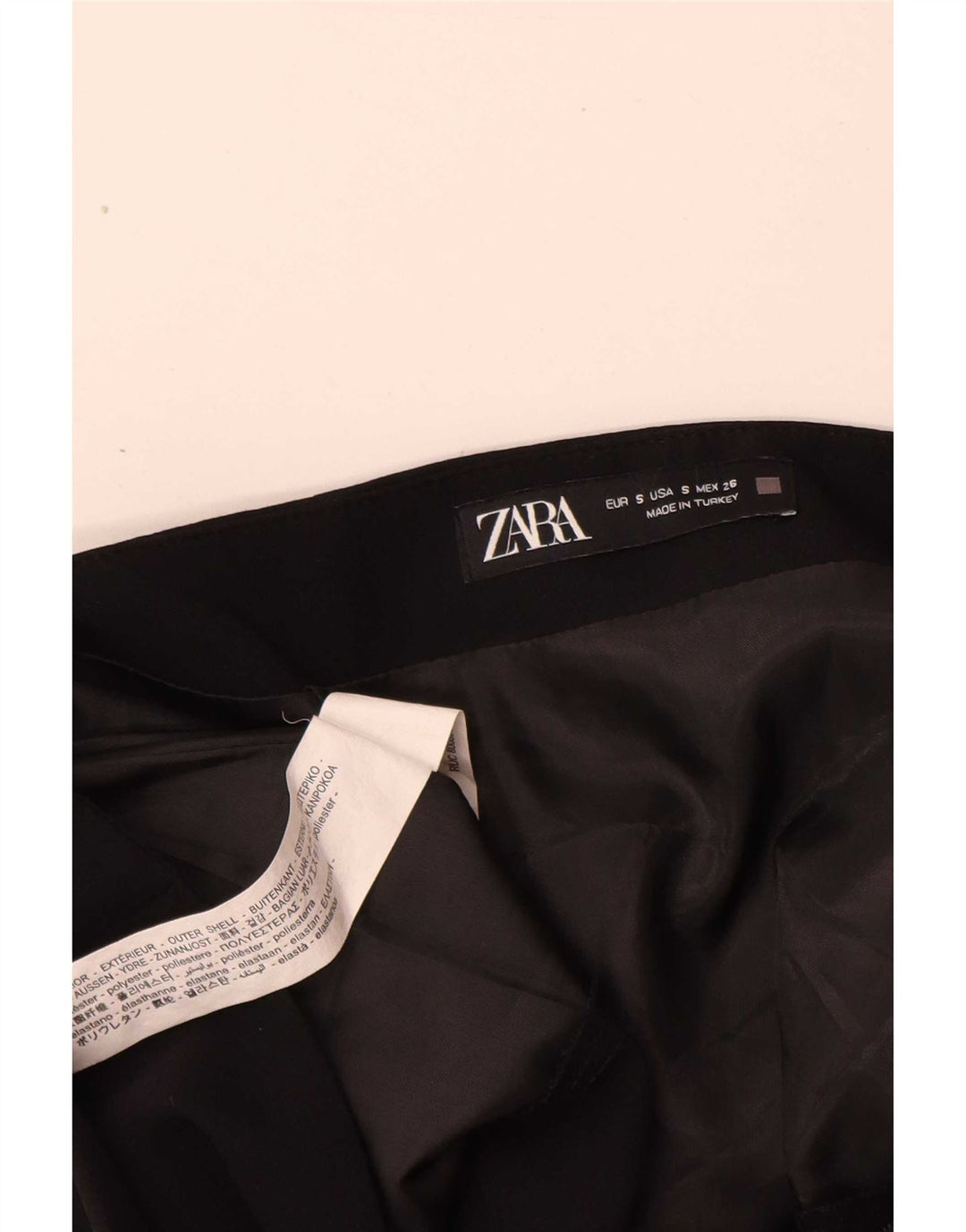 Spódnica mini damska Zara mała W26 czarna bawełniana
