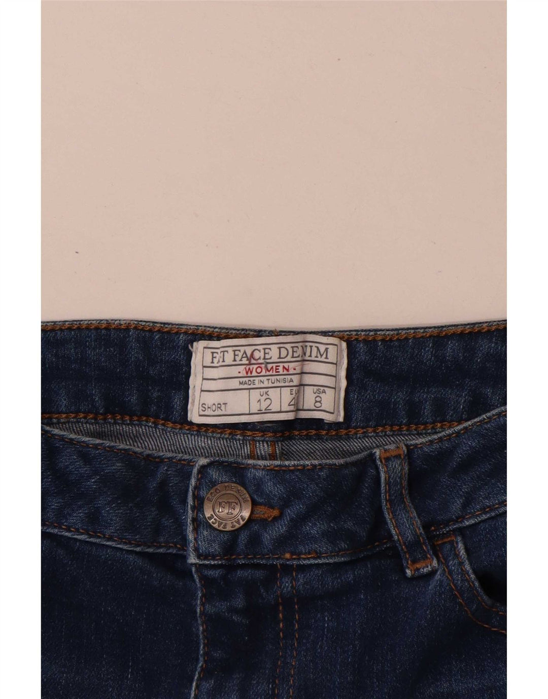 Damskie spodenki jeansowe Fat Face UK 12 Medium W30 Niebieskie bawełniane